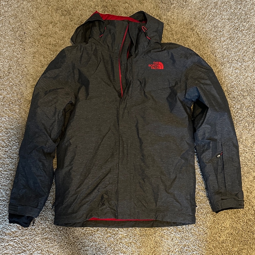 The North Face Men's Charcoal and Red Performance Jacket